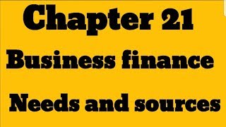 IGCSE Business studies Chapter 21 quot Business finance Needs and sources quot [upl. by Gusta431]