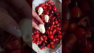 insalata caprese😋🇮🇹 سلطة كابريزي food [upl. by Alegnad]