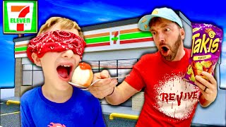 Father amp Son WEIRD FOOD TASTE TEST  Gas Station Foods [upl. by Hayotal]