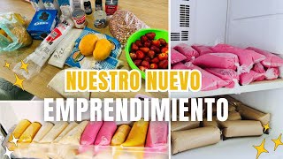 NUESTRO NUEVO EMPRENDIMIENTO💯GANA DINERO DESDE TU CASA🏡cómo hacer hielitos para vender con poco💵 [upl. by Kluge772]