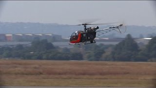 Alouette II Hover and Rotation Practice [upl. by Eilime]