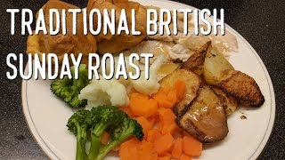 Traditional British Sunday Roast Chicken Dinner [upl. by Bryon]