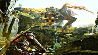 GOD OF WAR 4  Fafnir The Dragon Secret Encounter [upl. by Llig]