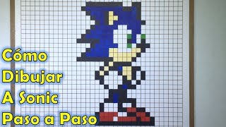 Cómo Dibujar a Sonic en 8 bit o Pixel Art Tutorial PASO A PASO [upl. by Benji]