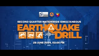 Second Quarter Nationwide Simultaneous Earthquake Drill 2024 by SM City San Mateo [upl. by Nyrrad]