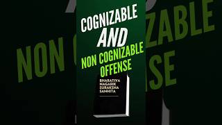 Difference between cognizable and noncognizable offenses [upl. by Charyl621]