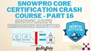 Snowpro Core Certification Course in தமிழ்  Part 16  Resource Monitors [upl. by Abas]