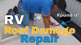 RV Roof Damage Easy Repair Grand Design Reflection Use glue in link below [upl. by Ezmeralda130]