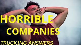 The ABSOLUTE WORST trucking companies to drive for Never work here [upl. by Sisto205]