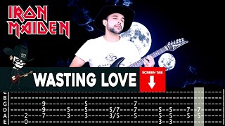 【IRON MAIDEN】 Wasting Love  cover by Masuka  LESSON  GUITAR TAB [upl. by Hazmah]