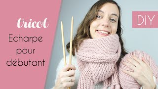 DIY Echarpe pour débutant au tricot avec cotes 1x1  Alice Gerfault [upl. by Leod]