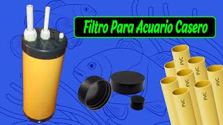 Como hacer Filtro canister para acuarios canister filter diy filtro de agua  PVC filtró [upl. by Yssim]