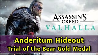 Assassins Creed Valhalla  Anderitum Hideout Bear Mastery Challenge  Gold Medal [upl. by Sou]