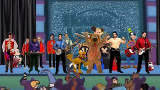 Were Dancing With Wags The Dog The Wiggles Reunion Show Green Screen Music Video [upl. by Annaerdna]