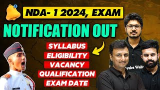 UPSC NDA1 2024 Official Notification Out  NDA Notification  Age Limit  Eligibility  Discussion [upl. by Apollo865]