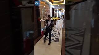 Waiters show off amazing skills on roller skates [upl. by Lenrad272]