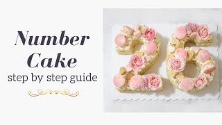 HOW TO MAKE A NUMBER CAKE  TIPS amp TRICKS [upl. by Lennej216]