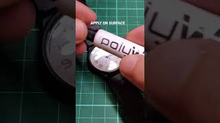 How I fixed this scratched Casio watch casio polywatch scratchremover diy [upl. by Asoral690]