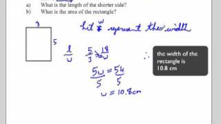 Ratio and Proportion problem solving by cross multiplication area of rectangles and algebra [upl. by Noyes834]