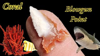 Flintknapping a Coral Blowgun Point [upl. by Arreit]