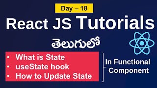 Use state hook in react  state in React state in functional component  ReactJS tutorialsreactjs [upl. by Eiramyelhsa]