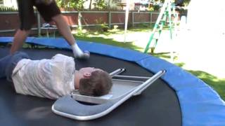 Trampoline wrestling part 1 [upl. by Adirem]