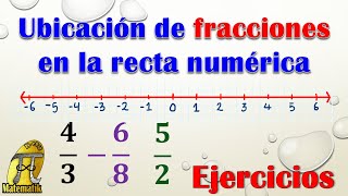 Ubicación de fracciones en la recta numérica  Ejercicios [upl. by Hartill]