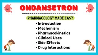 Antiemetics pharmacology Ondansetron pharmacology Zofran pharmacology Pharmacology Made easy [upl. by Keon297]