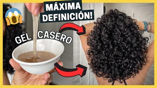 👉GEL de Linaza CASERO para Definir CABELLO RIZADO🥣  Cómo aplicar para obtener RIZOS 100 DEFINIDOS🤩 [upl. by Gawen]