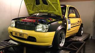 Nissan Micra K11 SR20DE dyno [upl. by Gerrald]