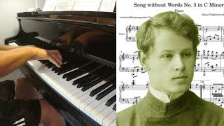 Alexeï Stanchinsky  Songs without Words n°3  Piano [upl. by Lugo]