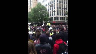 Occupy Melbourne protester trampled by police horse [upl. by Edvard]