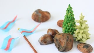 How to Make Edible Trees Rocks and Flags for My 3D Castle Cookie [upl. by Ailecnarf883]