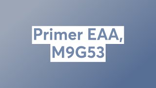 Primer EAA M9G53 [upl. by Millie]