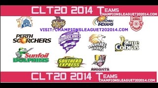 Champions League T20 2014 all Team Player List  CLT 2014 [upl. by Schlessinger]