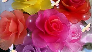 How to make Rose Stocking flowers Easy amp Simple Tutorial nkhandcrafts9053 [upl. by Learrsi]