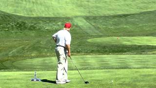 Donald Trumps Hole 1 tee shot at the 2012 ATampT National ProAm [upl. by Eindys]