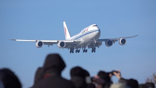 WEF 2024 Air China B747 landing Zurich Airport [upl. by Agnot483]