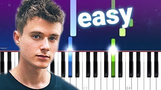 Alec Benjamin  Let Me Down Slowly 100 EASY PIANO TUTORIAL [upl. by Anemix]