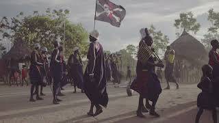 Mundari tribe women dancing during a wedding Central Equatoria Terekeka South Sudan [upl. by Buckler377]