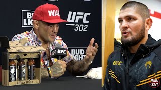 Dustin Poirier reveals Khabib Nurmagomedov conversation after UFC 302 [upl. by Enyak]