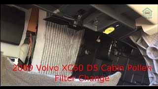 2009 Right Hand Drive Volvo XC60 D5 Cabin Pollen Filter Change [upl. by Eade]