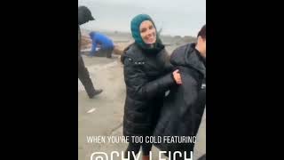 Chyler Leigh and stunt double Lisa Chandler behind the scenes of Supergirl S4 [upl. by Asyral]