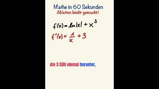 Logarithmus ableiten schnell und einfach Mathe lernen mit Mathetipps 🧮 [upl. by Fairbanks]