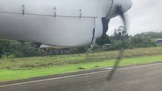 Takeoff  Air Panama Fokker F50 HP1899PST  Bocas del Toro BOC to Panama PAC [upl. by Tadeo]