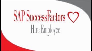 Hire Employee  SAP Successfactors Employee Central [upl. by Lari]