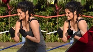 Ritika Singh practises boxing to promote Saala Khadoos  Bollywood News [upl. by Vanden]