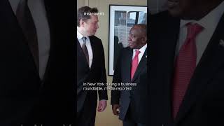 Cyril Ramaphosa and Elon Musk hold talks in New York [upl. by Micki528]