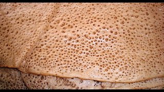 Injera  Ethiopian Flatbread  African Cuisine  Teff Ingera Recipe [upl. by Suhpesoj]