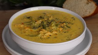 Rich and Creamy Chicken Broccoli cheddar Soup  How To Make Broccoli Soup [upl. by Azeret913]